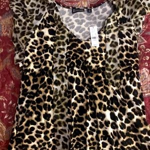 New York & Co. Leopard print blouse